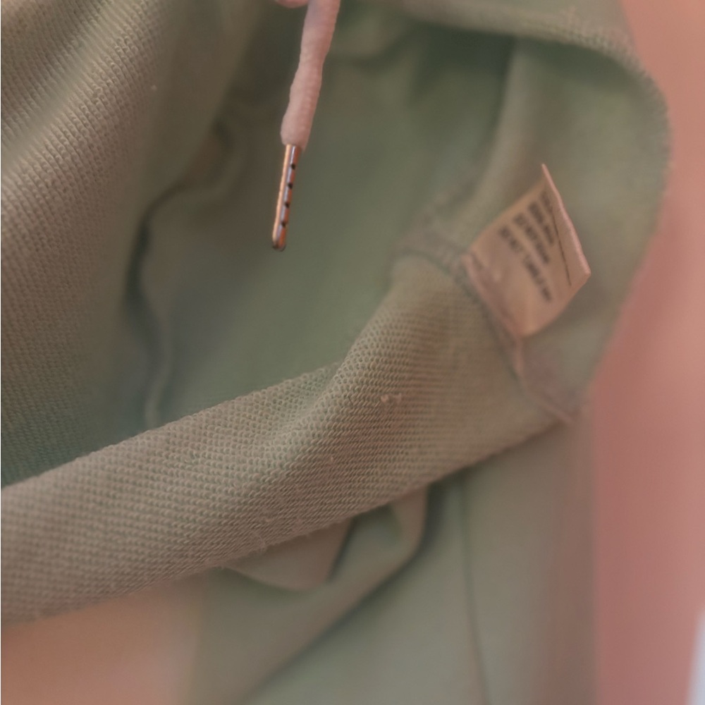 LF Light Green Cropped Hoodie with Logo Sleeves - Picture 4 of 4